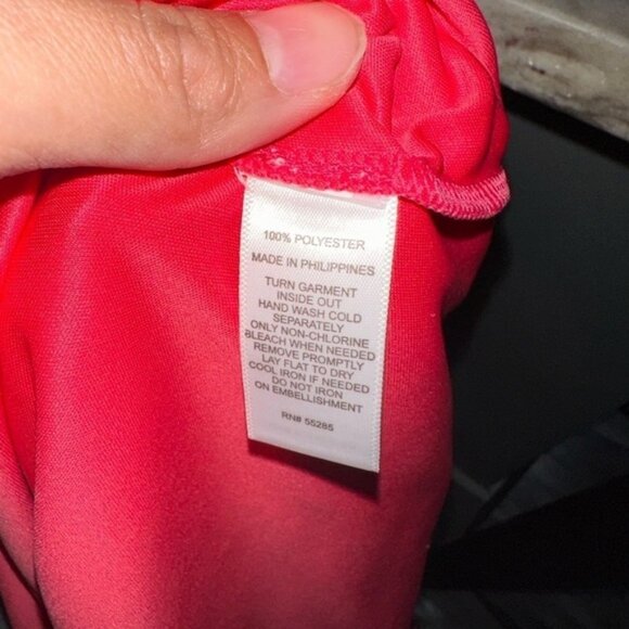 Express Pink Multi Beaded Spaghetti Strap Chiffon V Neck Dress Size S - Picture 6 of 7